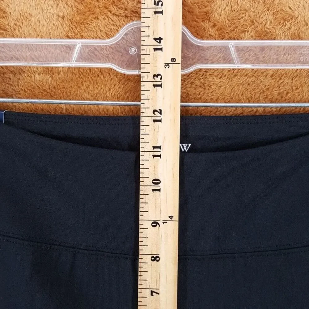 J CREW Leggings Womens XL Black Pull On Capri Stretch Cotton Blend